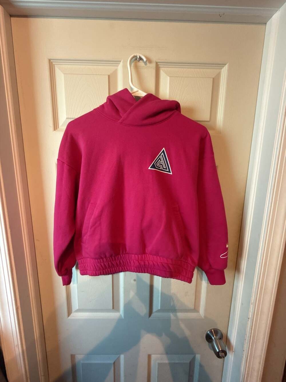 Nike Giannis Older Kids Basketball Hoodie Fireberry White